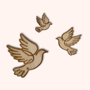 Colombes murales en bois