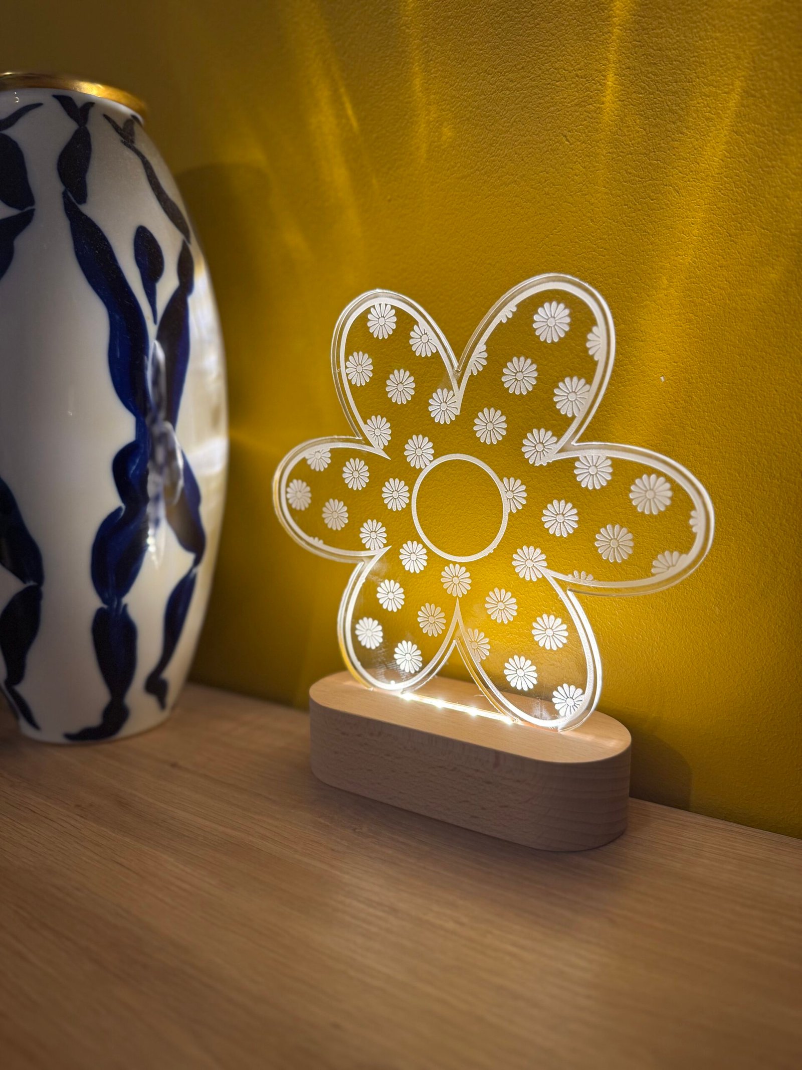 Veilleuse fleur bohème