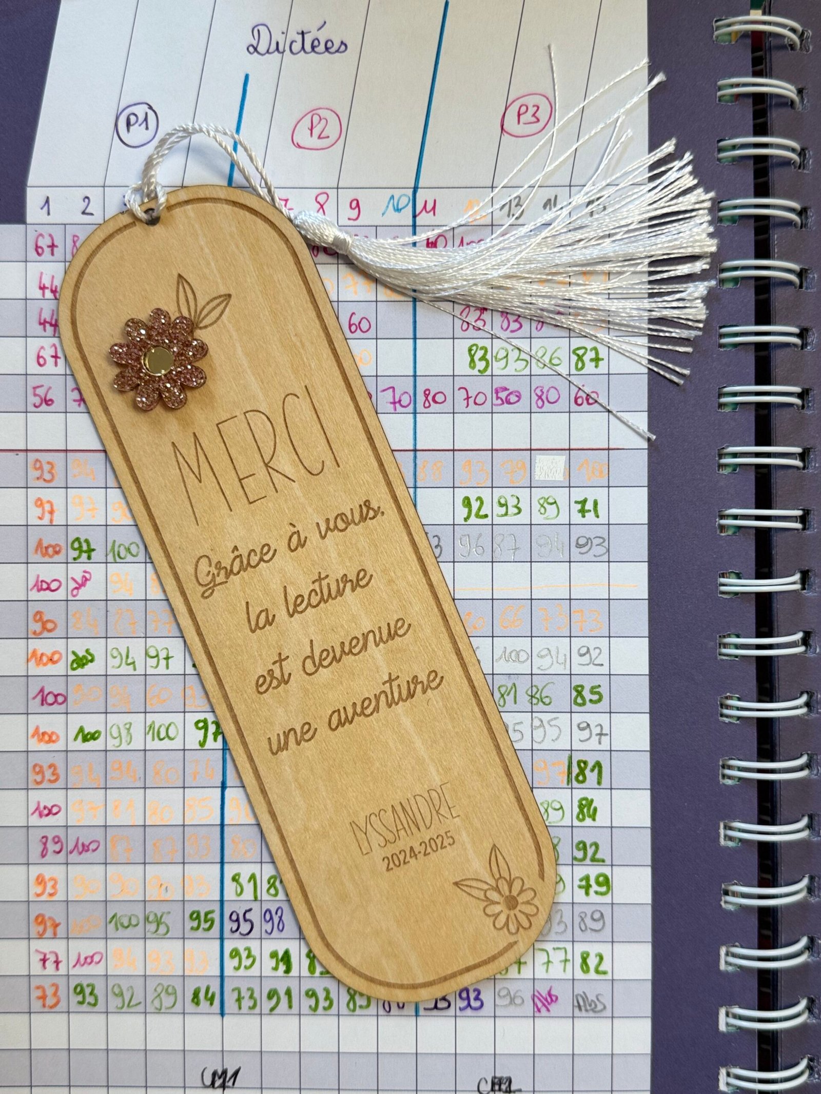 Marque-page souvenir – Merci pour cette belle aventure de lecture