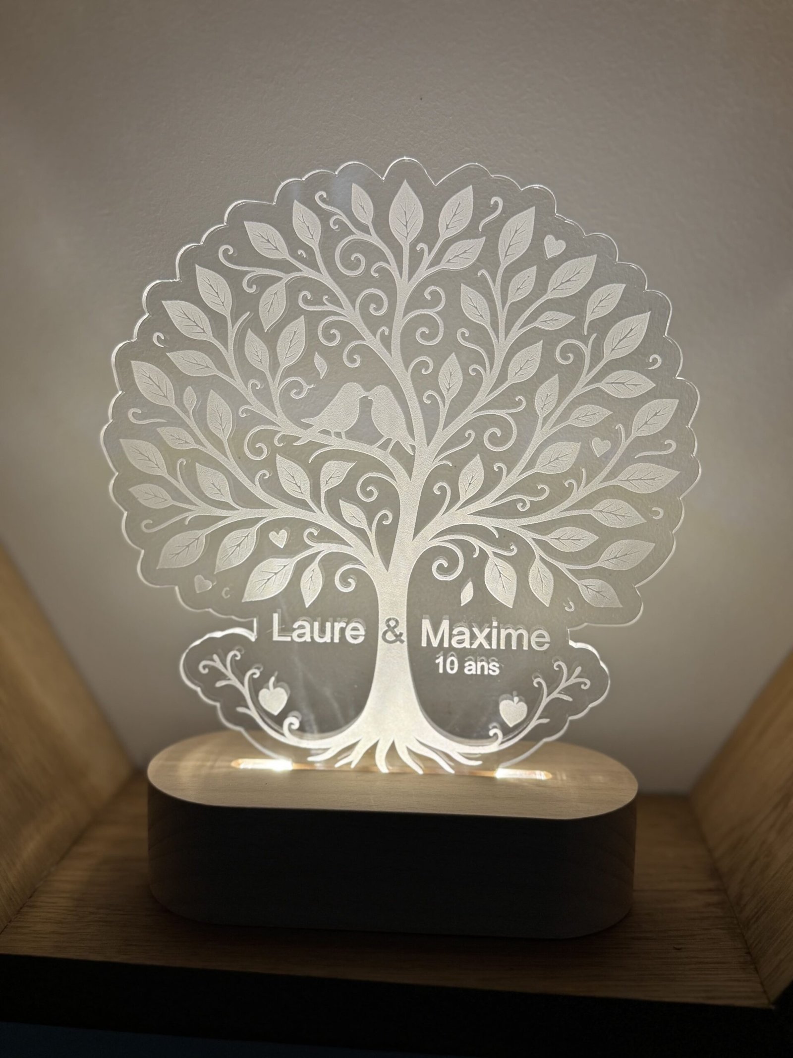 Veilleuse arbre de vie lumineuse – Cadeau symbolique et personnalisé