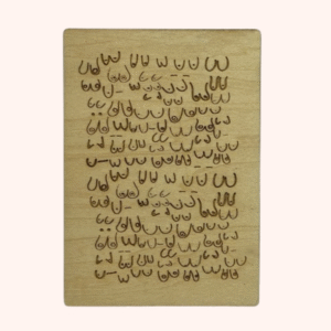 Carte gravée “Toutes différentes, toutes belles”