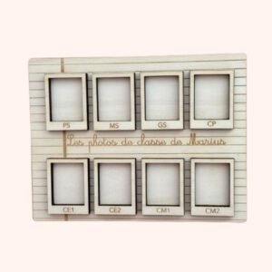Souvenirs d’école en bois – Vos photos de classe de la PS au CM2