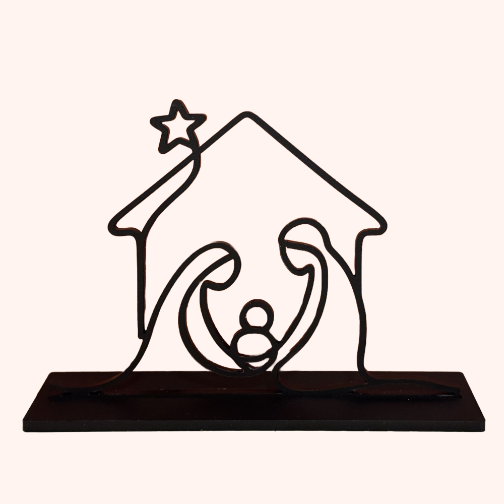 Crèche minimaliste en plexiglas