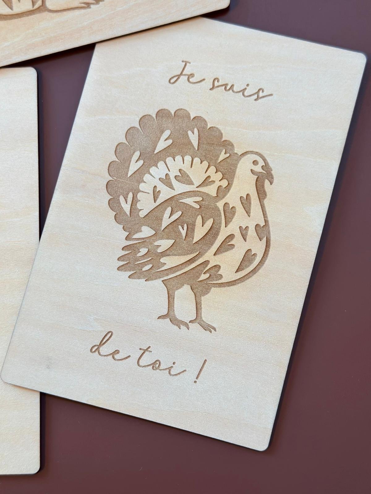 Carte « Je suis dinde de toi ! »